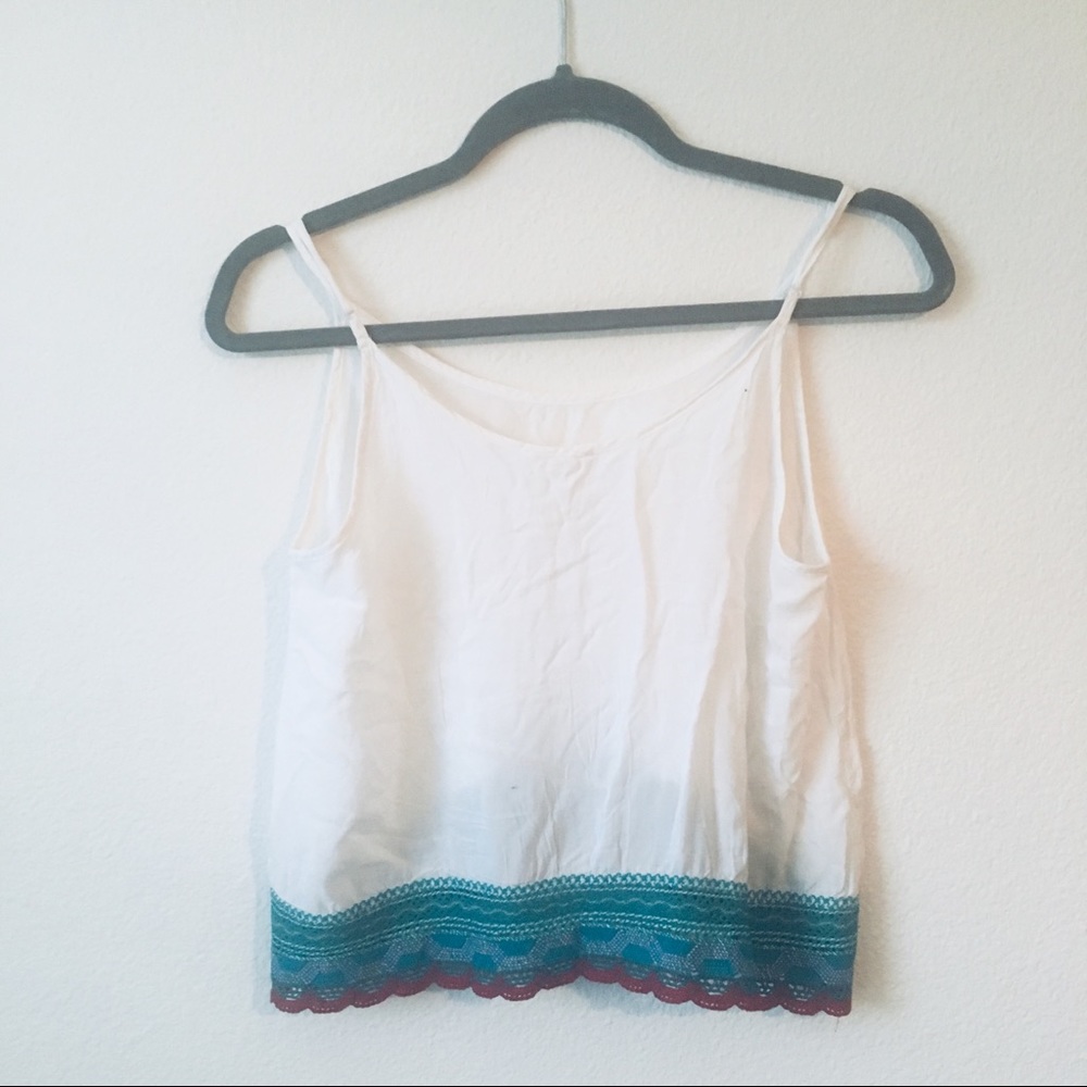 **PRICE DROP** White Tank with colorful detailing